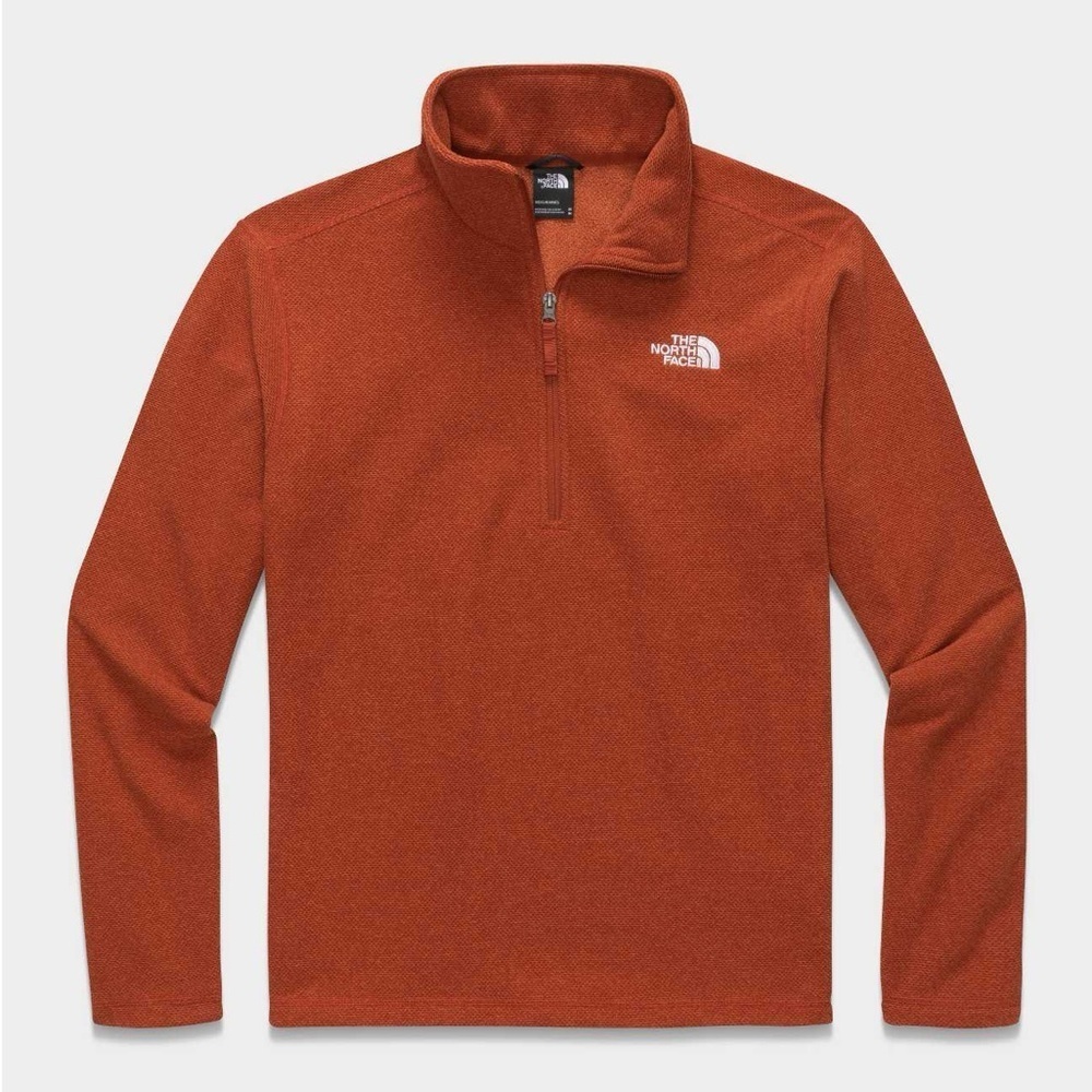 The North Face Men’s Fleece Pullover Textured Cap Rock Picante Red Heather sz S - Picture 2 of 7